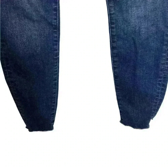 GOOD American Good Legs Raw Chewed Hem Skinny Jeans Mid-Rise Blue653 Size 4/27 - Picture 4 of 8